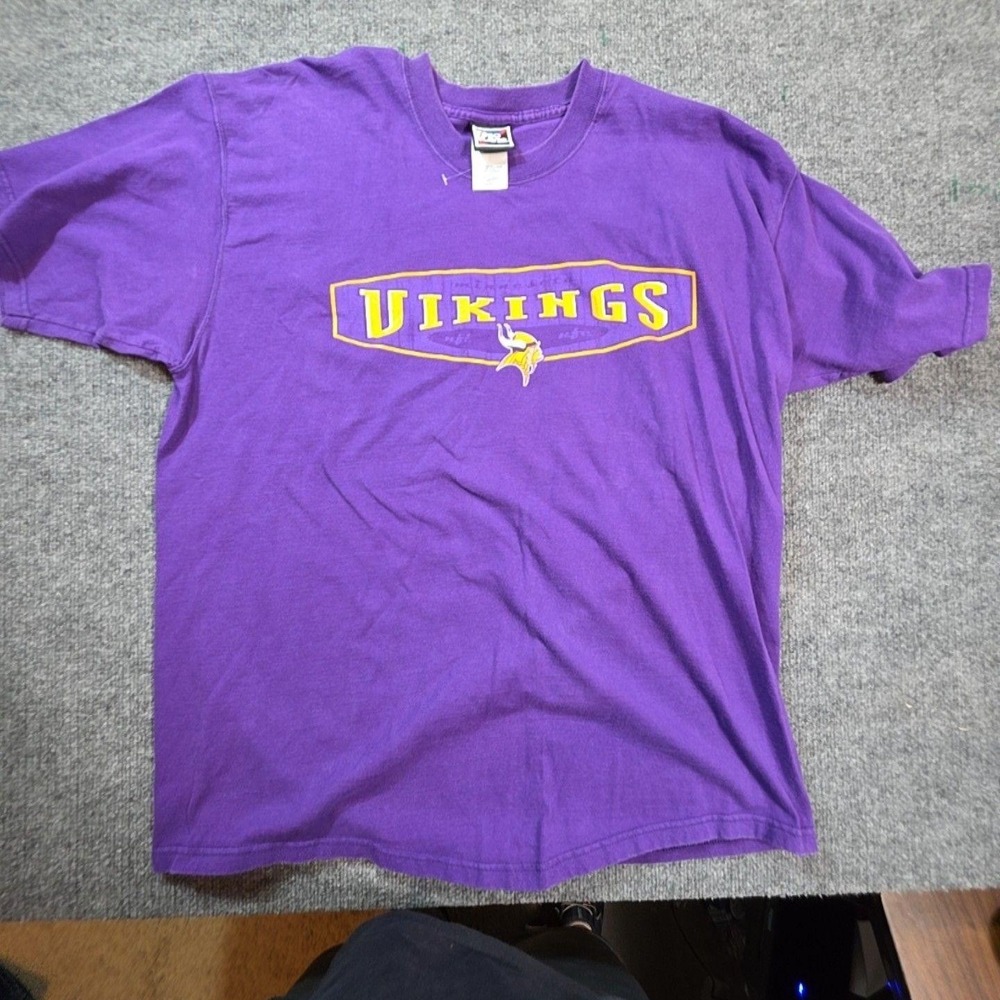 Vintage Minnesota Vikings Shirt Mens XL Purple NFL Football Pro Player Tee 90s